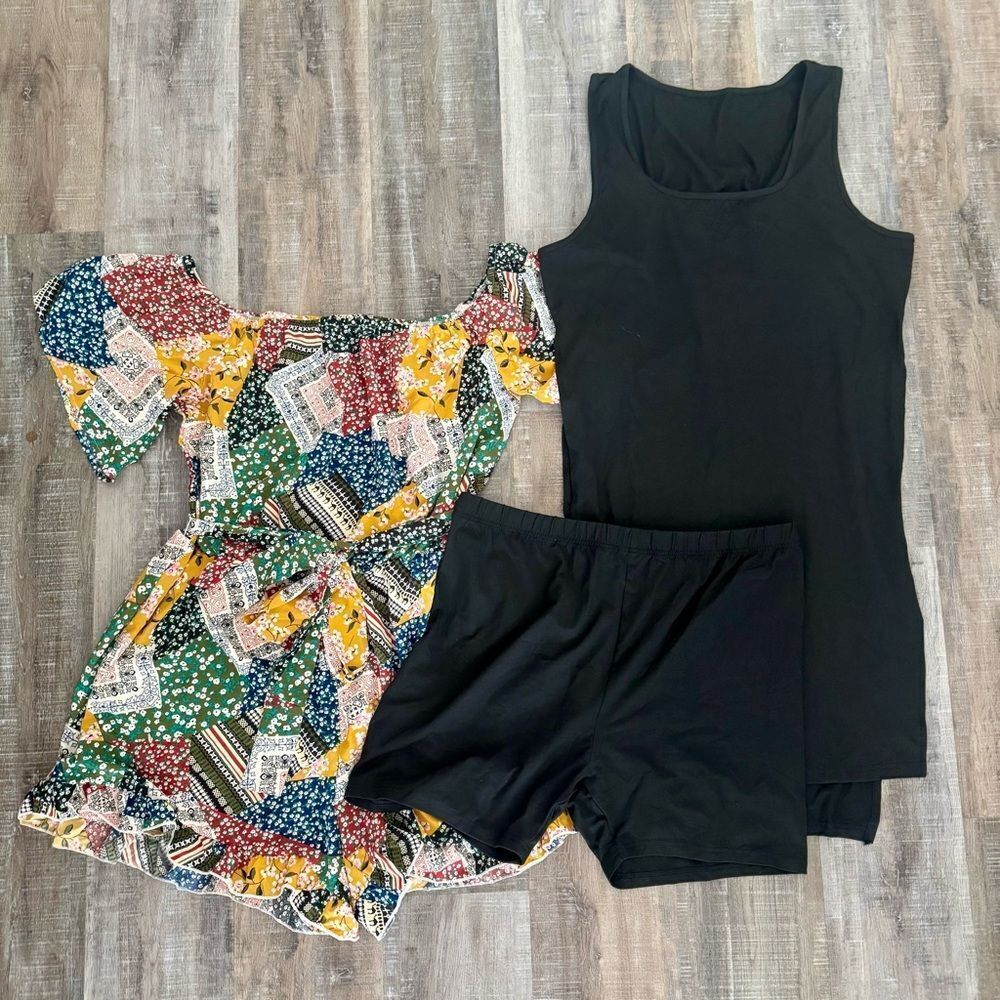 SHEIN Tank Top and Shorts set plus Romper